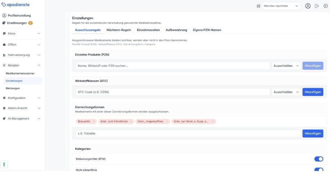 Der Reiter Ausschlussregeln